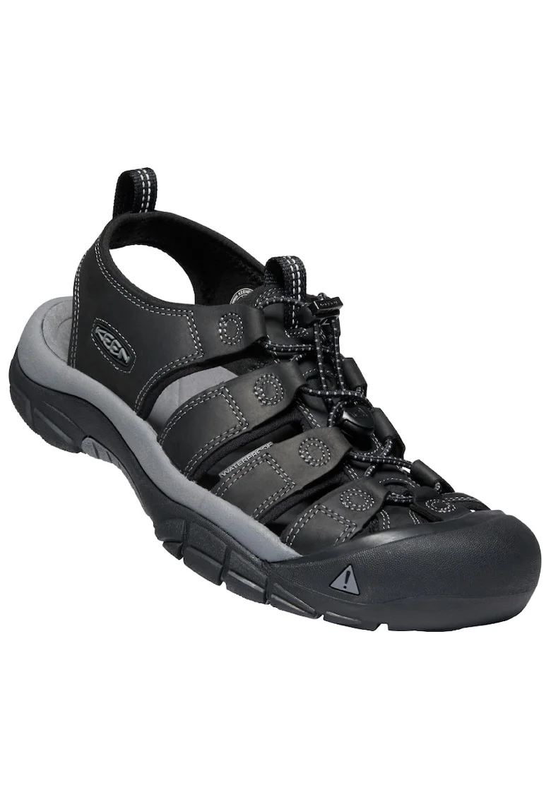 Sandale trekking  Newport, Piele, Negru, Negru/Gri