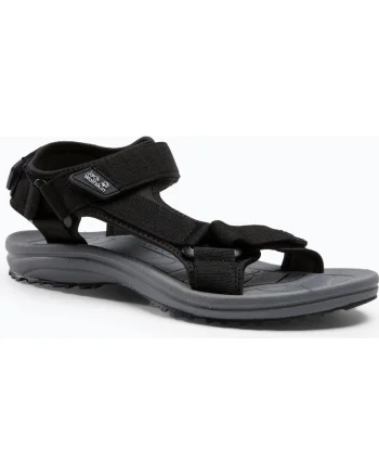 Sandale de trekking pentru barbati,  Material sintetic, Negru, Negru