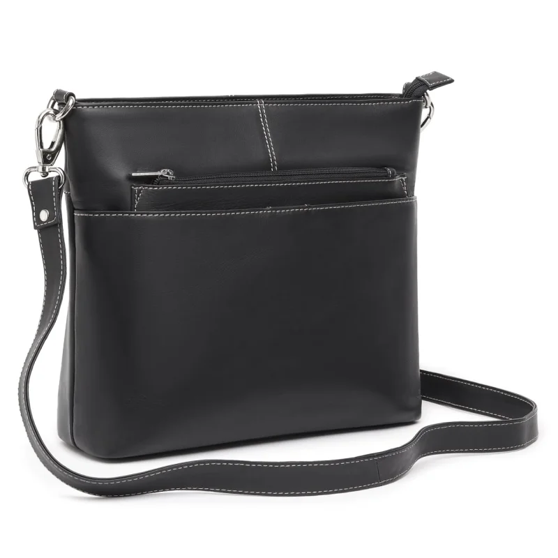 Geanta de dama, Elisabeta GT3886, piele naturala, Negru