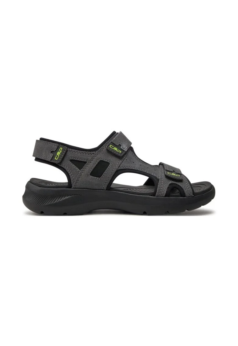 Sandale barbati,  303732, Piele naturala, Gri, Gri
