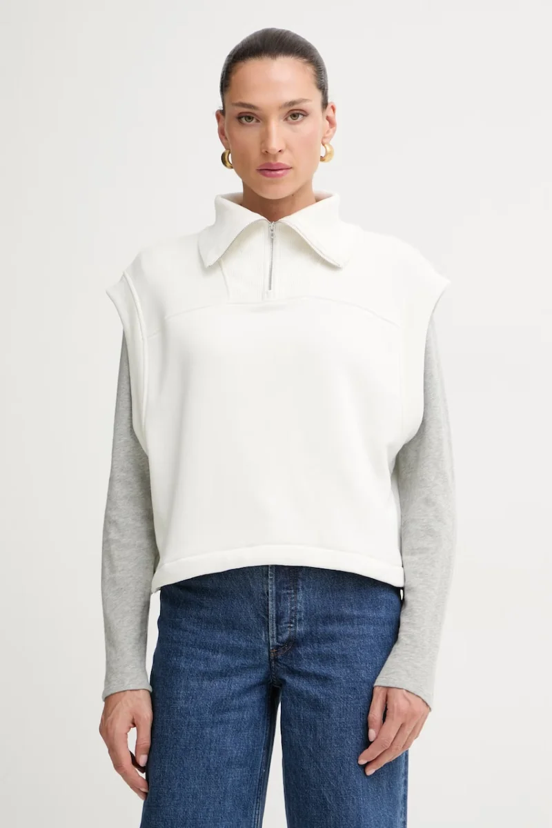 Rag & Bone hanorac fără mâneci pentru femei, cu bumbac Terry