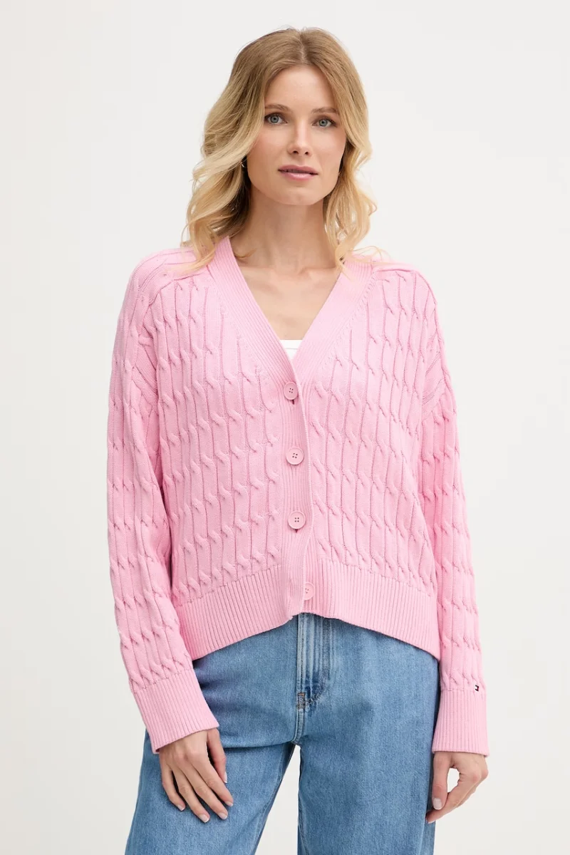 Tommy Hilfiger cardigan pentru femei, din bumbac