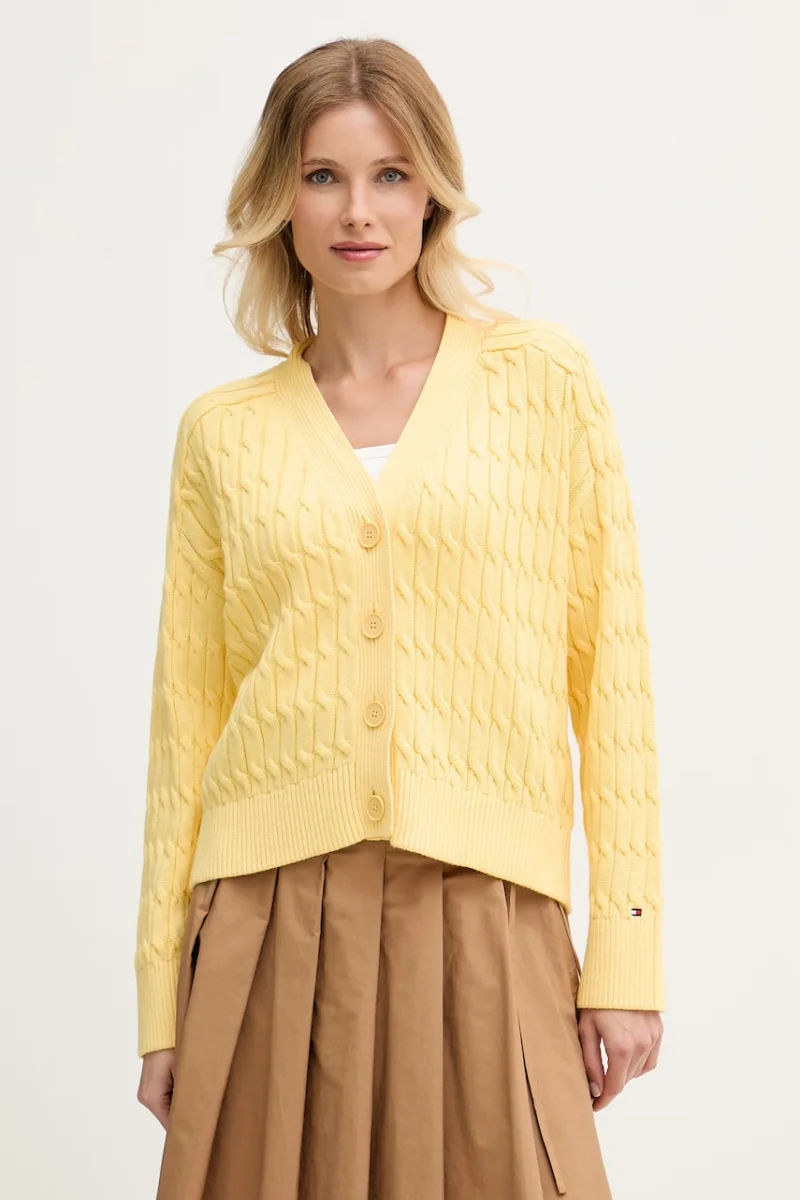 Tommy Hilfiger cardigan pentru femei, din bumbac
