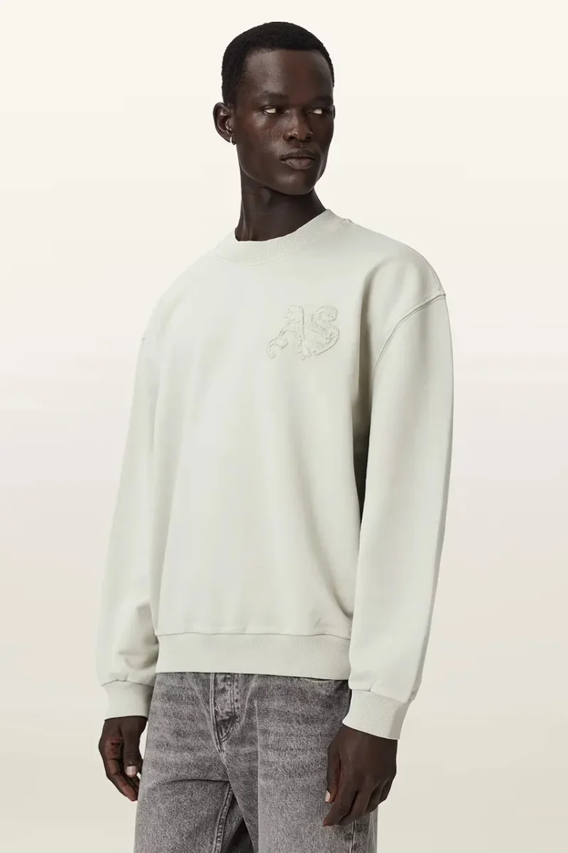 AllSaints hanorac oversized pentru bărbați, din bumbac INSIGNIA