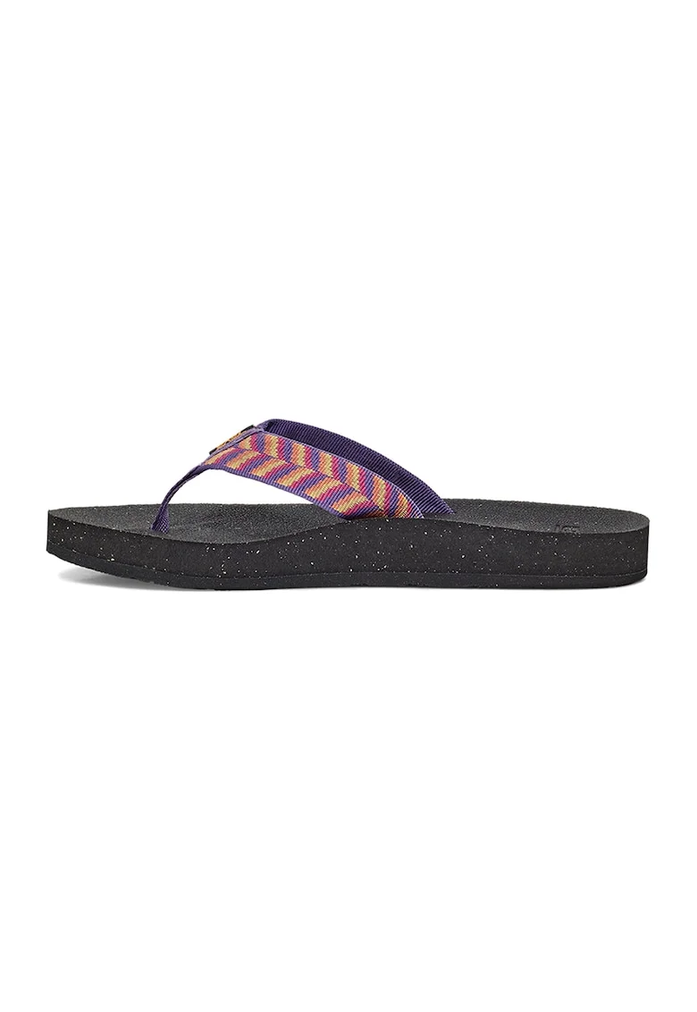 Papuci flip-flop cu aspect texturat Reflip, Violet/Galben pal