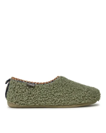 Papuci dama,  303199951, Verde, Textil, Verde