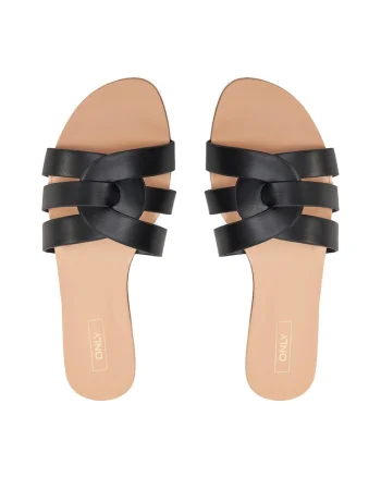 Papuci dama,  569297, Piele ecologica, Negru