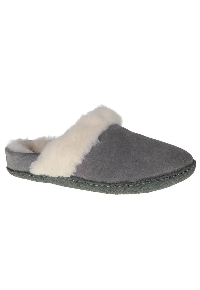 Papuci dama  Nakiska Slide II, Piele naturala, Gri/Alb, Alb/Gri