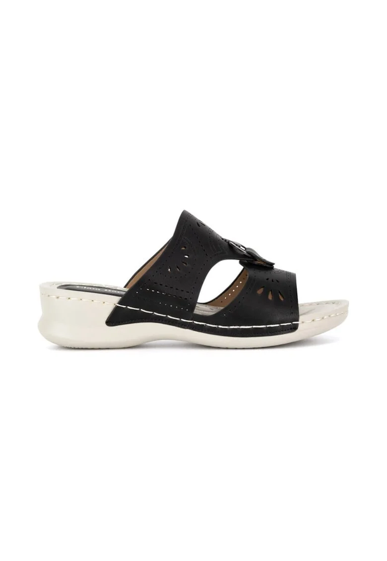 Slapi dama,  590559, Sintetic, Negru, Negru