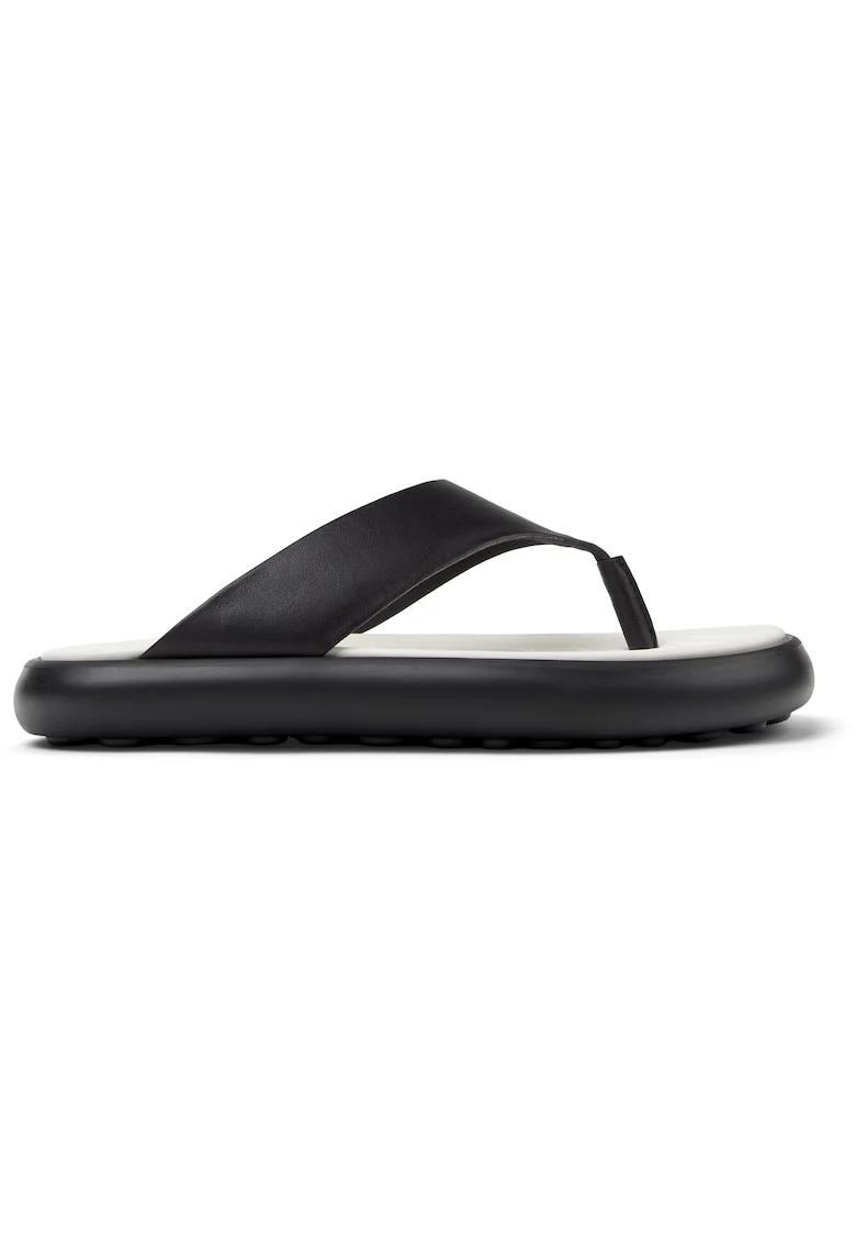 Papuci flip-flop din piele Pelotas Flota, Negru