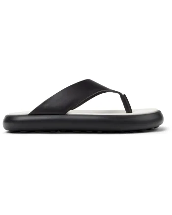 Papuci flip-flop din piele Pelotas Flota, Negru