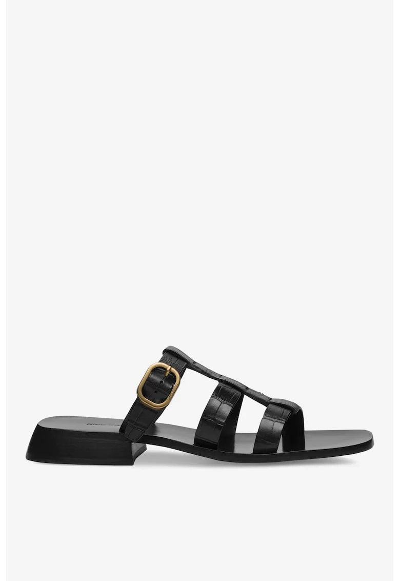 Papuci dama  5905588343516, Piele naturala, 37 EU, Negru