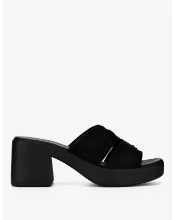 Papuci dama  5905588618591, Piele nabuc, Negru, Negru