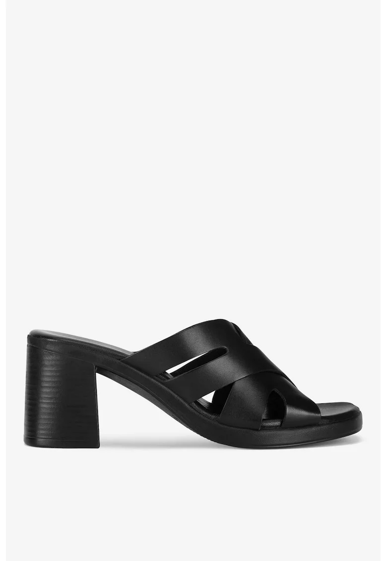 Papuci dama  5905588689300, Piele naturala, Negru, Negru
