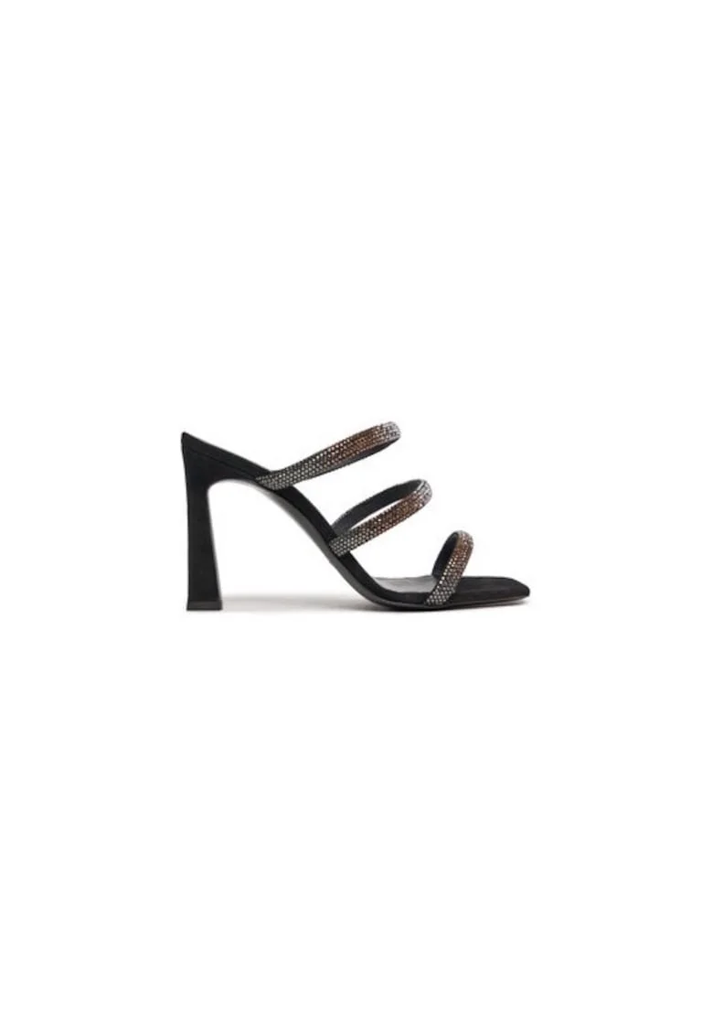 Papuci dama  303874179, Piele naturala, Negru, Negru