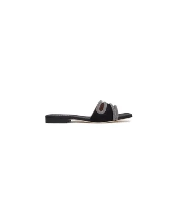 Papuci dama  305204479, Piele naturala, Negru, Negru