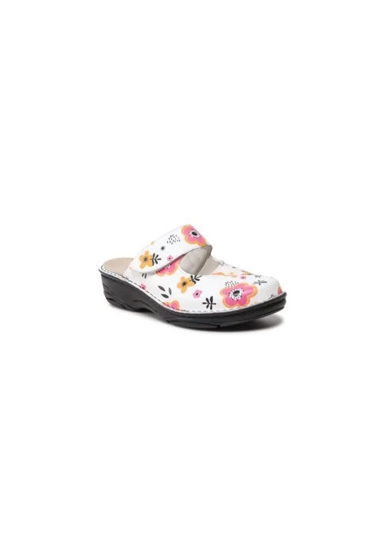 Papuci dama  300171370, Piele naturala, Alb, Alb