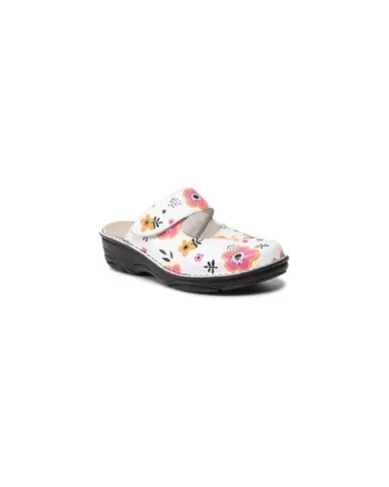 Papuci dama  300171370, Piele naturala, Alb, Alb