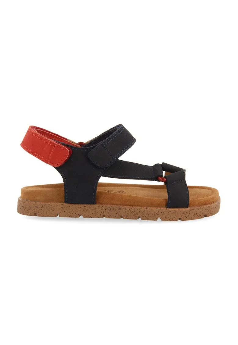 Sandale de piele cu velcro Depoe, Rosu/Bleumarin