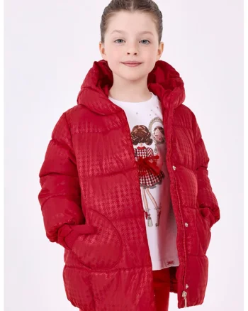 Geaca cu model si gluga, Rosu