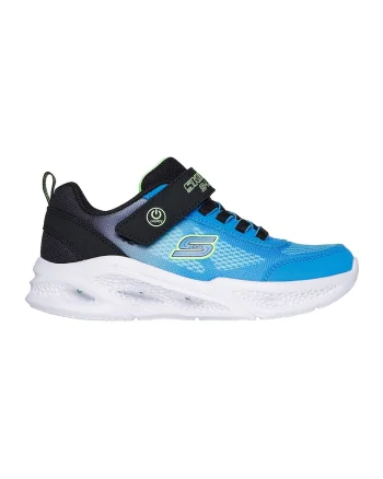 Pantofi sport cu velcro Meteor-Lights - Krendox, Negru/Turcoaz