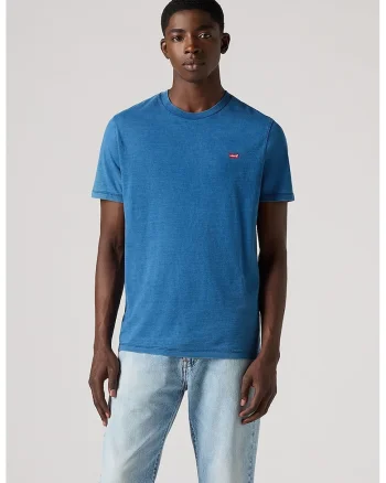 Tricou cu decolteu la baza gatului, Albastru deschis