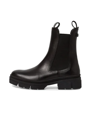 Ghete Chelsea de piele, Negru
