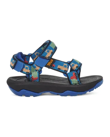 Sandale cu inchidere velcro si model Hurricane, Verde/Albastru