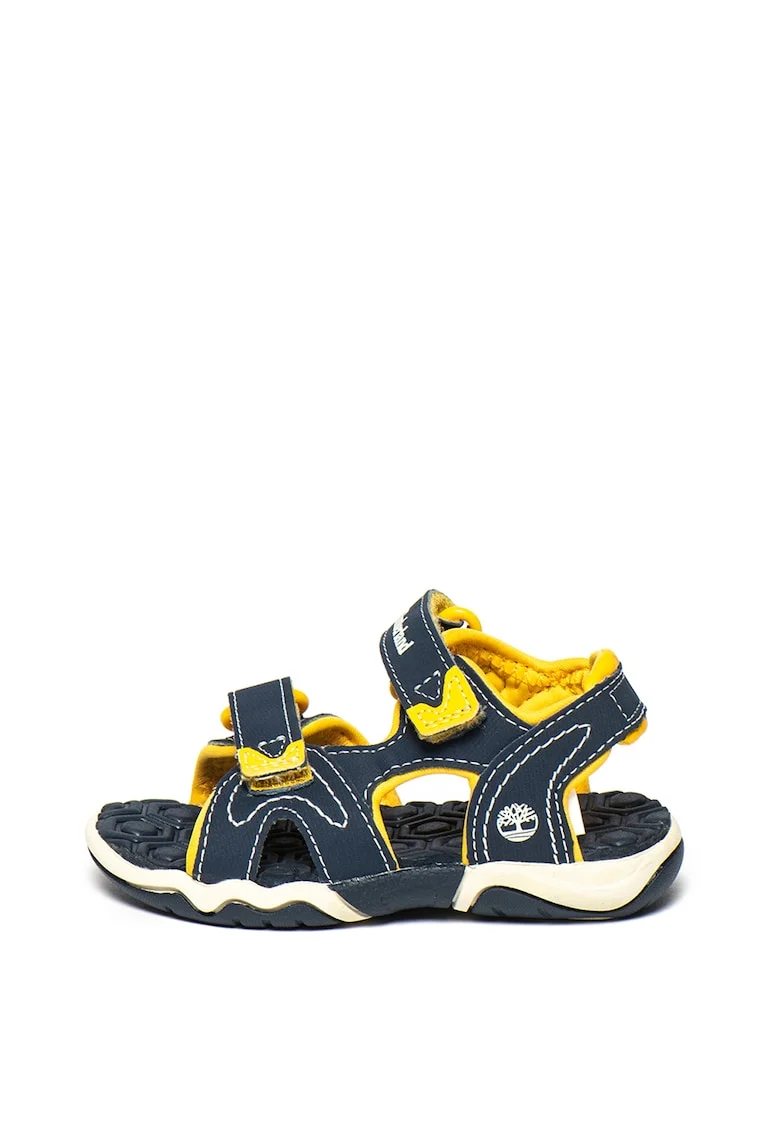 Sandale de piele ecologica Adventure Seeker 2, Bleumarin/Galben