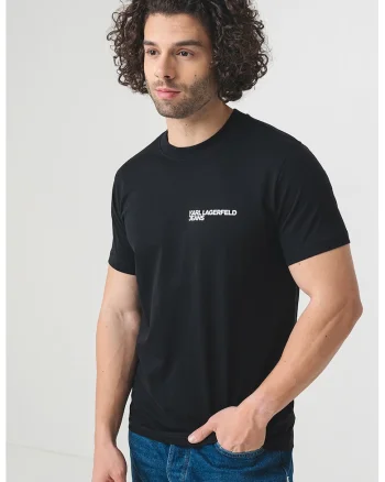 Tricou slim fit de bumbac organic, Negru