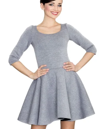 Rochie mini dama Guillo K227 gri, Gri
