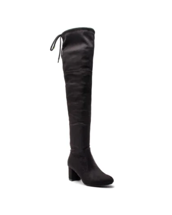 Cizme dama,  197621583, Negru, Textil, Negru