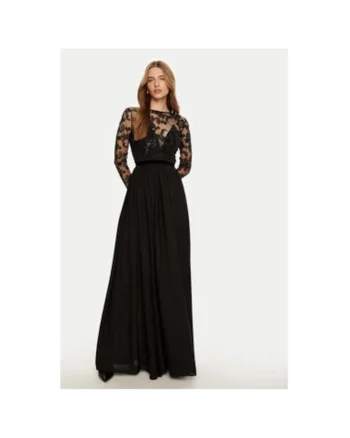 Rochie dama,  Sintetic, Negru, Negru