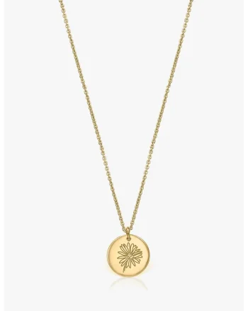 Colier de argint placat cu aur de 14K, Auriu