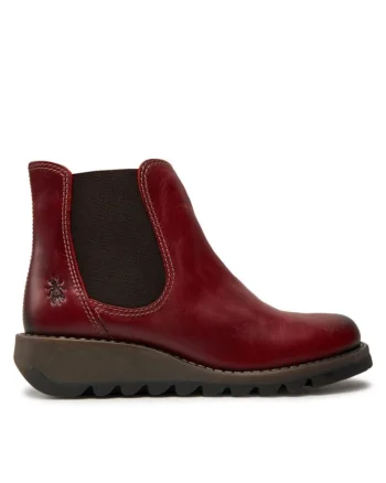 Ghete dama  191647909, Piele naturala, Rosu