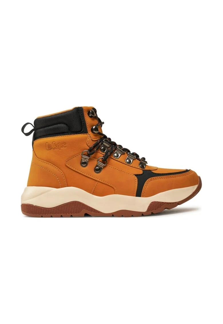 Botine dama,  22112, Piele ecologica, Maro