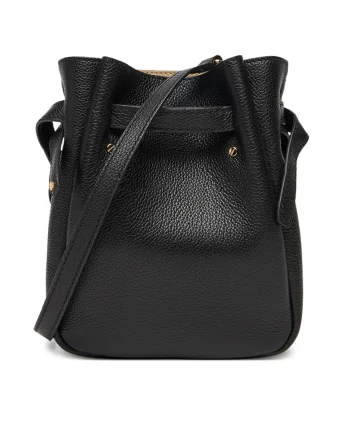 Geanta dama  Romy Small, piele naturala, neagra