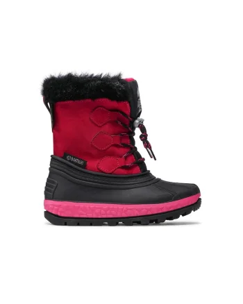 Cizme copii,  37660, Sintetic, Roz, Negru