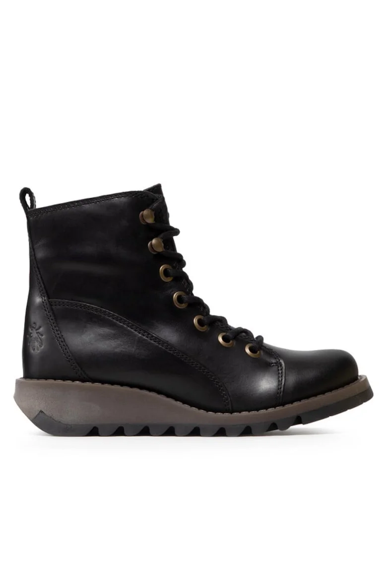 Botine dama,  20906229838, Piele naturala, Negru