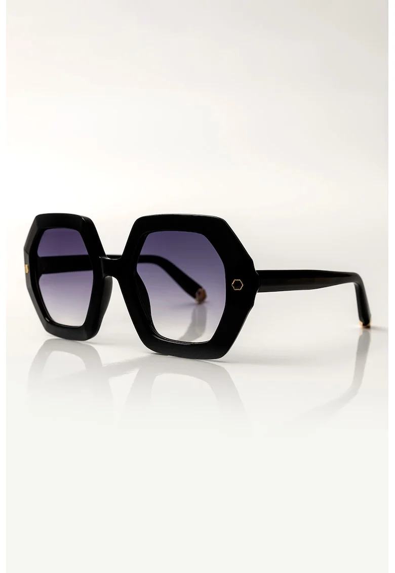 Ochelari de soare supradimensionati Eleanor, Negru