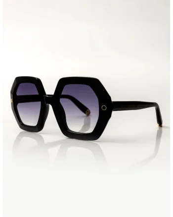 Ochelari de soare supradimensionati Eleanor, Negru