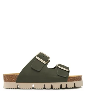 Sandale dama, Brinkman, 30205205937, Piele naturala/Piele nabuc, Verde