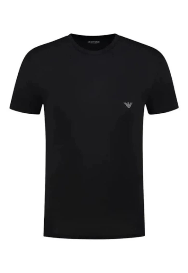 Tricou cu decolteu la baza gatului si logo discret,