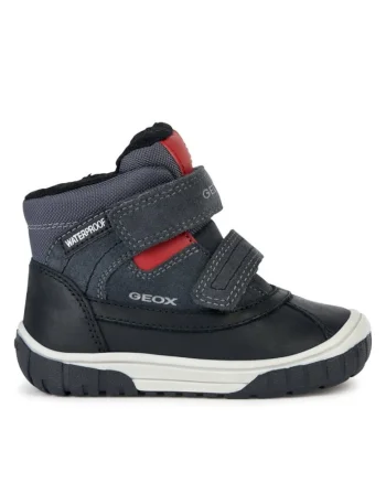 Ghete copii  Piele intoarsa/Textil, Gri, Gri