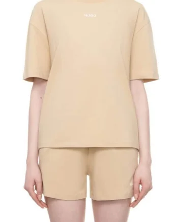 Tricou din amestec de modal cu logo discret