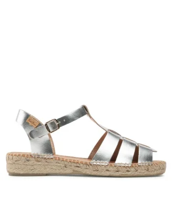 Sandale dama  302774425, Piele naturala, Argintiu, Argintiu