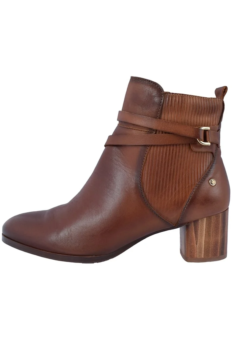 Ghete dama, din piele naturala, marca  W1Z-8841-16-Q-21, coniac, Maro cognac