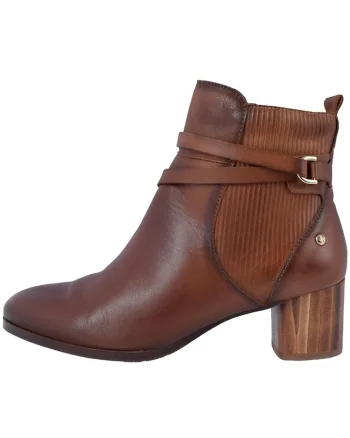 Ghete dama, din piele naturala, marca  W1Z-8841-16-Q-21, coniac, Maro cognac