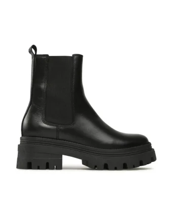 Ghete dama,  303133, Piele naturala, Negru