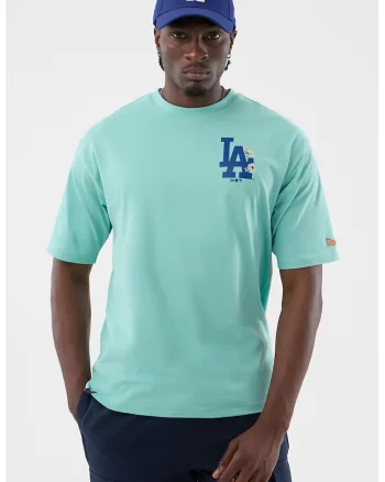 Tricou cu imprimeu floral MLB LA Dodgers, Verde deschis